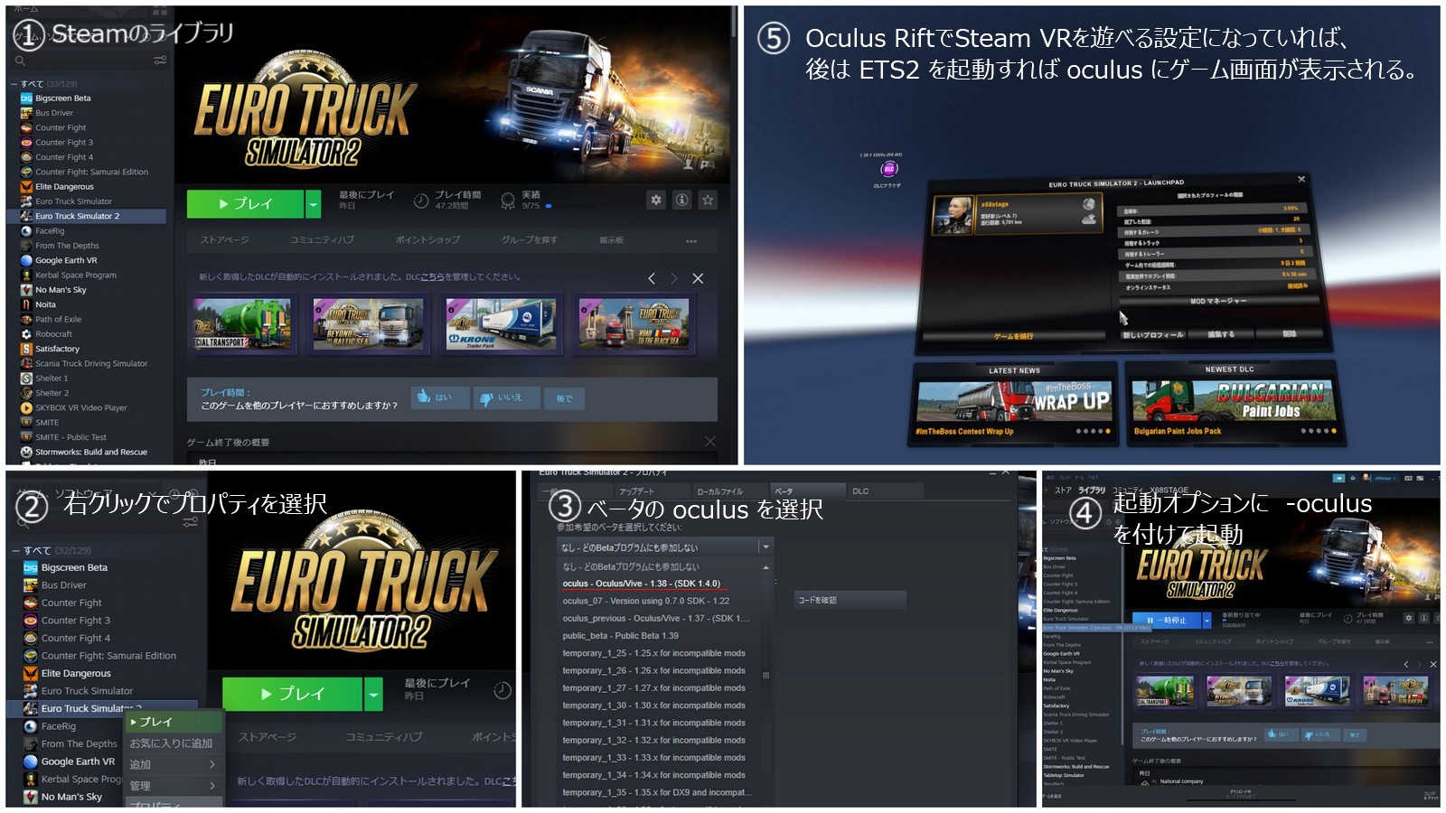 Oculus RiftでEuro Truck Simulator2を遊ぶ   by くるみさん 1600 x 900